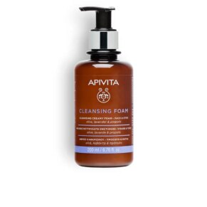 Sữa rửa mặt Apivita CREMA ESPUMA LIMPIADORA facial y ojos con oliva y lav...