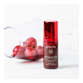 WINE ELIXIR antiarrugas y reafirmante con efecto lift... Kem dưỡng da & làm săn chắc da chính hãng Apivita