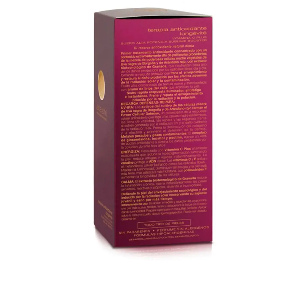 Atashi CELLULAR ANTIOXIDANT SKIN DEFENSE suero vitamina C pl... 2 CELLULAR ANTIOXIDANT SKIN DEFENSE suero vitamina C pl... Flash effect chống lão hóa và điều trị chống nhăn chính hãng Atashi