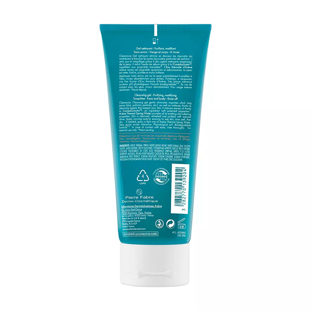 Avène CLEANANCE gel nettoyant visage et corps 2 CLEANANCE gel nettoyant visage et corps Sữa rửa mặt chính hãng Avène