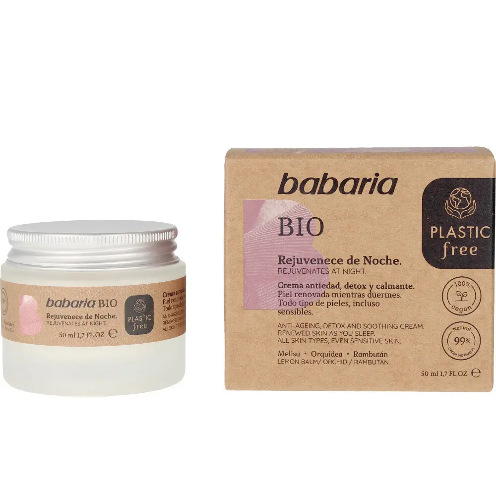 Babaria BIO crema noche antiedad detox calmante 2 BIO crema noche antiedad detox calmante Kem chống lão hóa & điều trị chống nhăn chính hãng Babaria