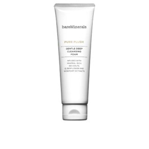 Khuôn mặt sạch hơn bareMinerals PURE PLUSH gentle deep cleansing foam