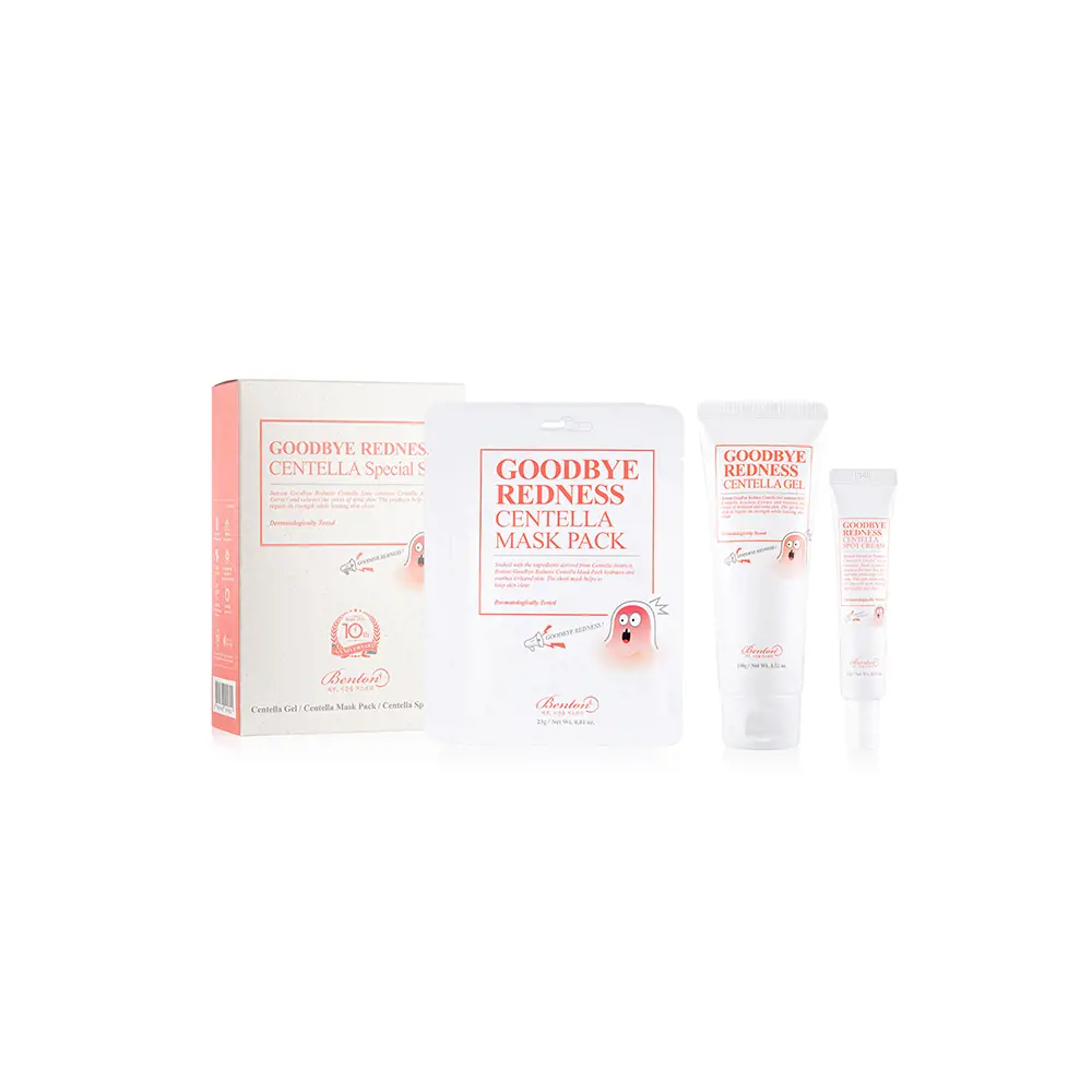 Benton GOODBYE REDNESS CENTELLA SPECIAL SET 2 GOODBYE REDNESS CENTELLA SPECIAL SET Bộ chăm sóc da chính hãng Benton