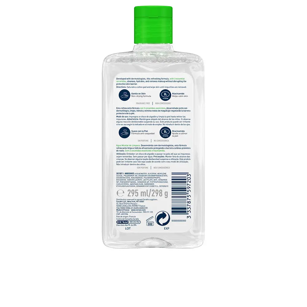 Cerave MICELLAR CLEANSING WATER ultra gentle hydrating 3 Cerave MICELLAR CLEANSING WATER ultra gentle hydrating Nước micellar