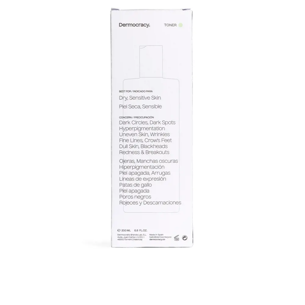 Dermocracy 3% PHA + NIACINAMIDE + ALOE VERA toner 2 3% PHA + NIACINAMIDE + ALOE VERA toner Nước hoa hồng chính hãng Dermocracy