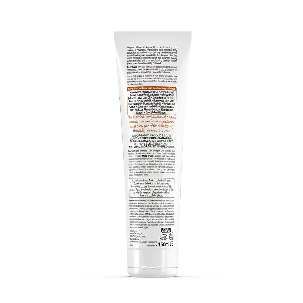 Dr. Organic ARGAN facial cleanser 3 Dr. Organic ARGAN facial cleanser Sữa rửa mặt