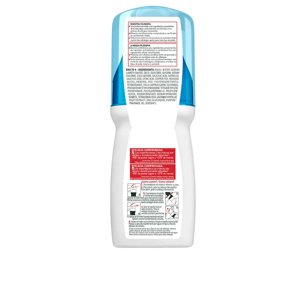 Garnier PURE ACTIVE exfocepillo 2 PURE ACTIVE exfocepillo Sữa rửa mặt chính hãng Garnier