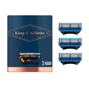 Lưỡi dao cạo Gillette GILLETTE KING shave & edging razor blades x 3 cartrid...