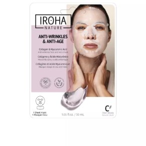 Kem chống lão hóa & Điều trị chống nhăn Iroha Nature 100% COTTON FACE & NECK MASK collagen-antiage
