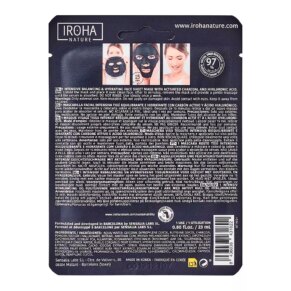DETOX CHARCOAL BLACK tissue facial mask Mặt nạ chính hãng Iroha Nature