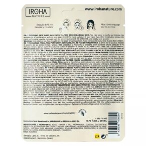NATURE MASK tea tree + hyaluronic acid Mặt nạ chính hãng Iroha Nature
