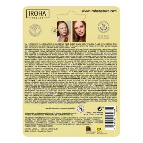 TISSUE MASK brightening vitamin C + HA Mặt nạ chính hãng Iroha Nature