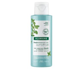 Tẩy tế bào chết da mặt Klorane MENTA BIO polvo purificante 3 en 1