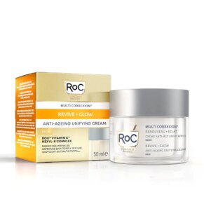 Kem dưỡng ẩm chống lão hóa và điều trị chống nhăn Roc REVIVE + GLOW crema unificadora