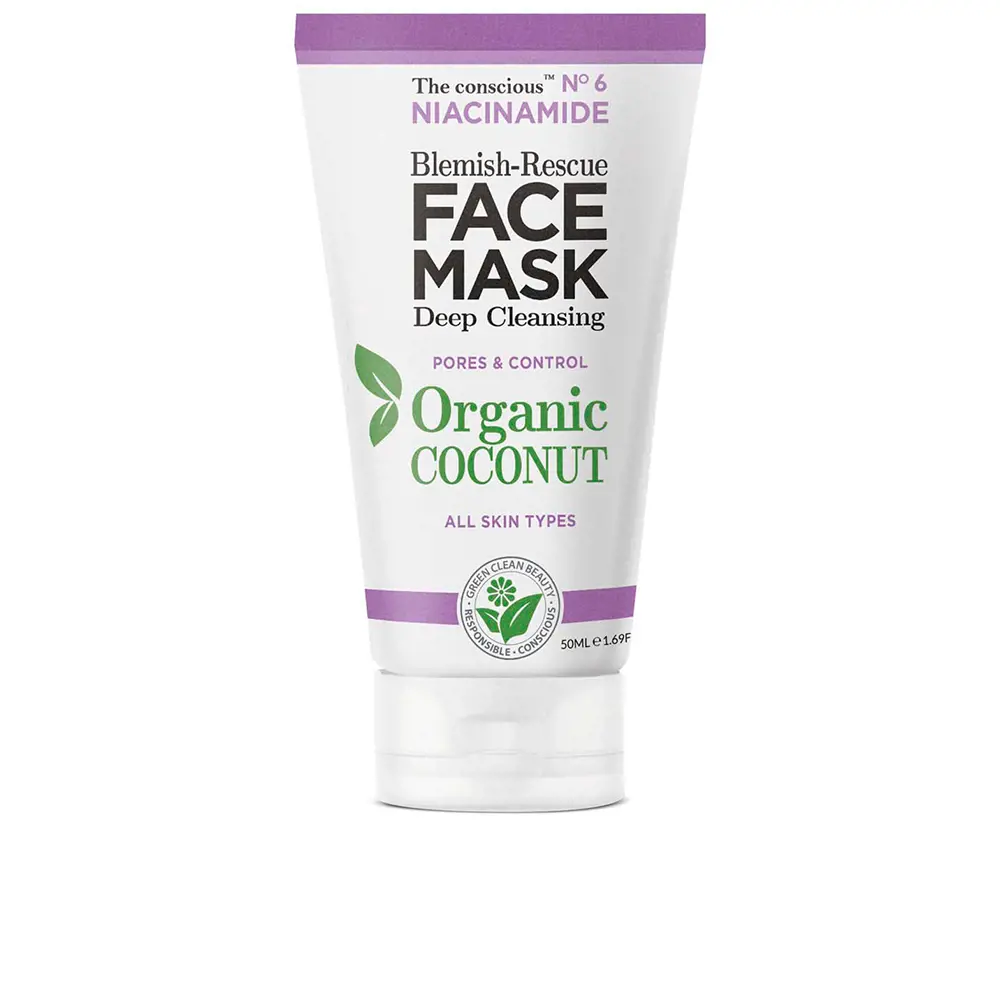 The Conscious™ NIACINAMIDE blemish-rescue face mask organic coconut 2 NIACINAMIDE blemish-rescue face mask organic coconut Kem dưỡng ẩm chính hãng The Conscious™