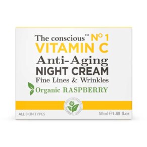 VITAMIN C anti-aging night cream organic raspberry Kem dưỡng ẩm Flash effect chính hãng The Conscious™