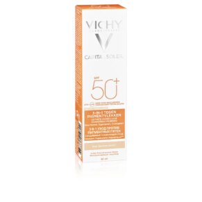 CAPITAL SOLEIL soin anti-taches teinté 3en1 SPF50+ Kem điều trị mụn chính hãng Vichy Laboratoires