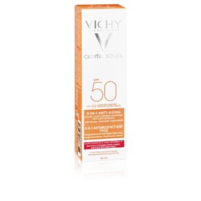 CAPITAL SOLEIL soin antioxydant anti-âge SPF50 Kem điều trị chống oxy hóa chính hãng Vichy Laboratoires