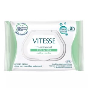 Tẩy trang Vitesse TRI-MINERAL PIEL MIXTA toallitas desmaquillantes